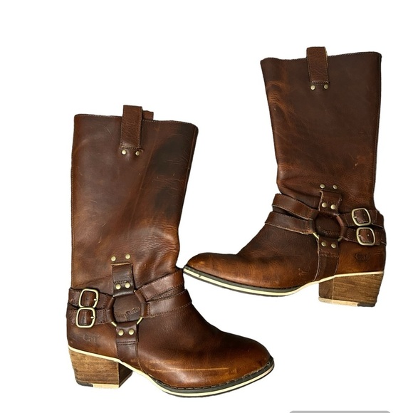 CAT by Caterpillar women’s brown leather riding boots size 6.5 - Picture 4 of 13
